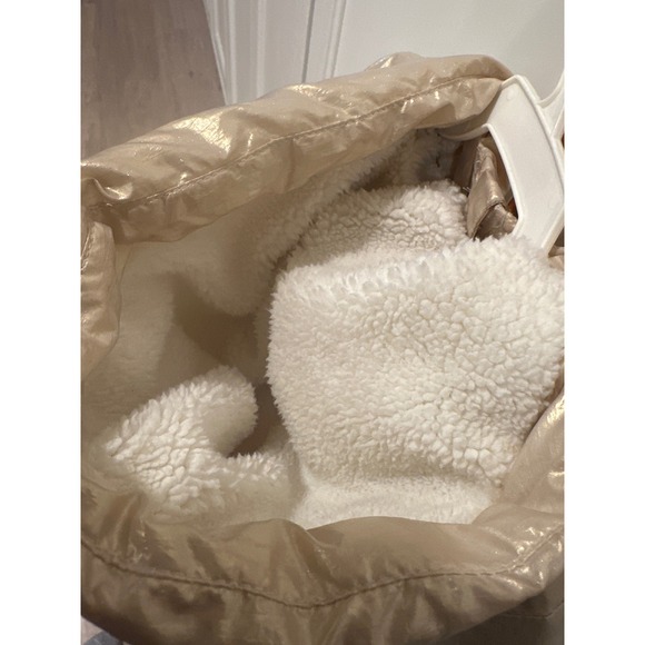 Baby GAP Kids Winter Puffer Coat Metallic Gold Hooded Cold Control Max Jacket 2Y - Picture 6 of 8